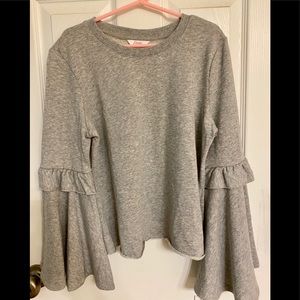 NEW Candie’s Grey Sweatshirt with Bell Sleeves